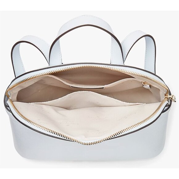 S Kate Spade Staci Dome Backpack Pale Sapphire Leather Bag Blue KG021 NWT $359 main image 8